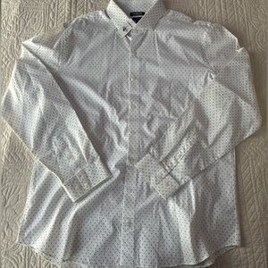 NWT Express Men's white long sleeve button down shirt
